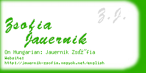 zsofia jauernik business card